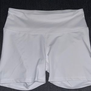 Ododos white yoga shorts tummy control workout